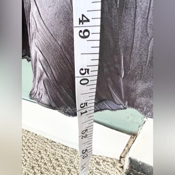 Komarov NWT XL purple chiffon midi dress black ombre 3/4 sleeve pleated MOB fall - Picture 8 of 11